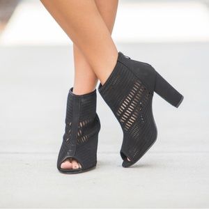 Open toe booties